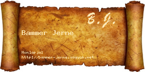 Bammer Jerne névjegykártya